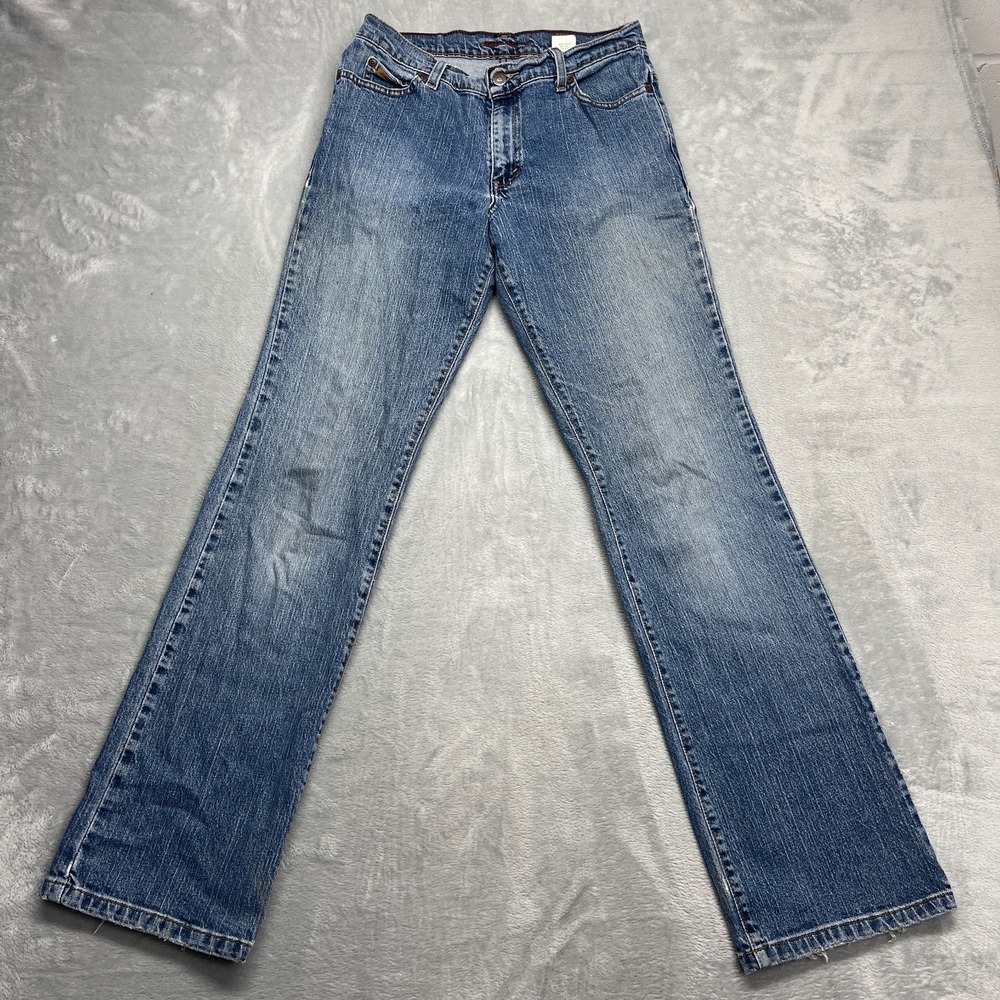 Eddie Bauer Jeans Womens 8T (29x33) Blue Denim Stretch Straight Leg‎ Y2k Grunge